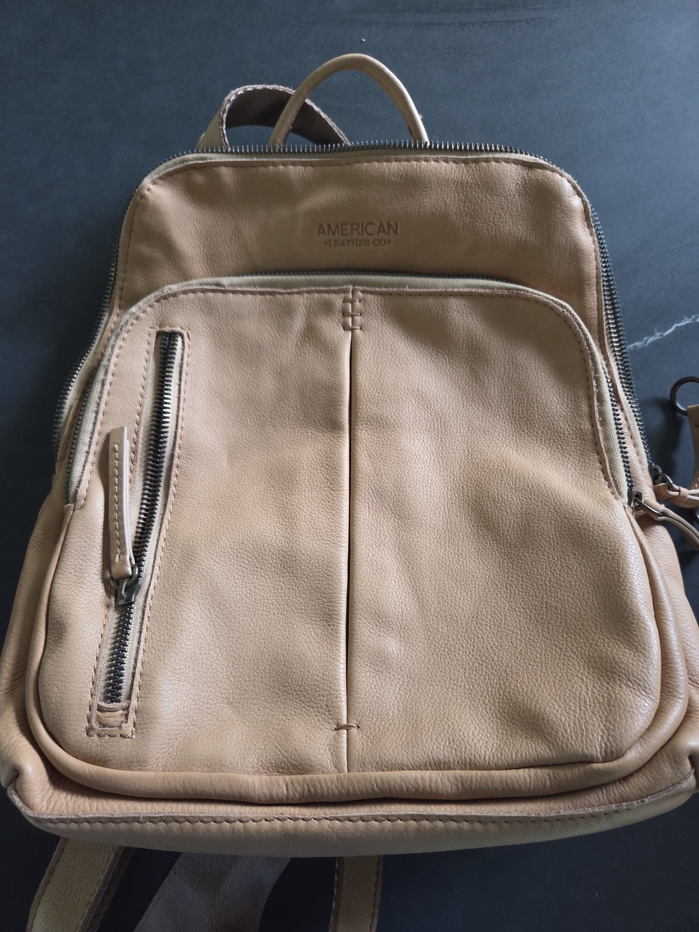American Leather Co. Tan Leather Backpack